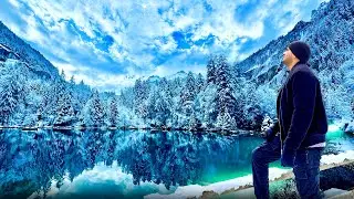 Is This Switzerland's Most Beautiful Lake? | A Winter Trip to Blausee (Blue Lake)