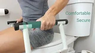 Как использовать предохранительные поручни для туалета Vive Stand Alone?