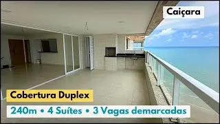 Cobertura com 4 suítes e 3 vagas demarcadas em Praia Grande-SP - Caiçara 
