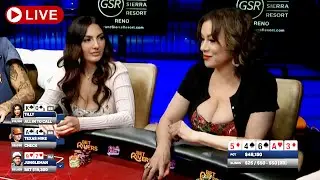 Jennifer Tilly, Jungleman, Texas Mike, Hellmuth, Kelly Minkin &diams;️  $25/$50+ Livestream Poker Game
