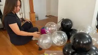 First time doing a balloon arch 🖤