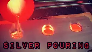 Pouring Silver Turtle Shells aka Cooter Rounds. Pouring Silver Bullion.