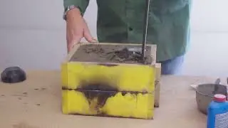 Casting a model steam engine base