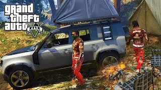 GTA 5 - Realistic Road Trip (SOLO CAMPING) - LAND ROVER DEFENDER
