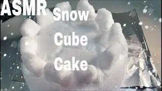 ASMR SNOW CUBE EARTHQUAKE CAKE | MADE WITH REAL SNOW