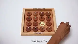 Clapjoy Wooden Memory Match Game for Kids