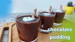 Chocolate pudding dessert recipe | eggless chocolate pudding