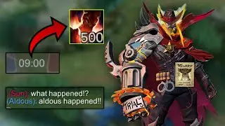 ALDOUS WORLD RECORD 9 MINUTES 500 STACK!!! - MLBB