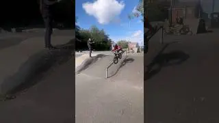 Bmx rail grind , 9 year old kid street riding bmx , #bmx #bike #shorts #inspiration #shocked