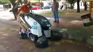 TSM - Electric road sweeper Itala 135 in Colombia