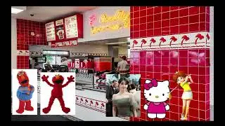 Elmo misbehaves at In N Out Burger