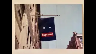 Футболка Supreme Grey Banner
