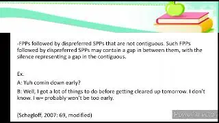 CONVERSATION ANALYSIS: PREFERENCE ORGANISATION