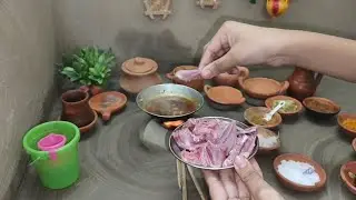 ছোট চুলায় আসল রান্না। 