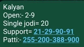 Congratulations 9 open pass 😍😍😍😍 ।। Kalyan close today 