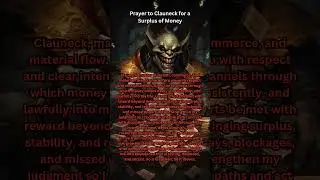Prayer To Clauneck #demon #demonology #demonolatry #satan #wealthdemon