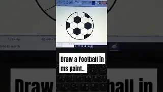 draw a football in ms paint.. #viral #shortvideo #shorts #trendingshorts #mspaint #football