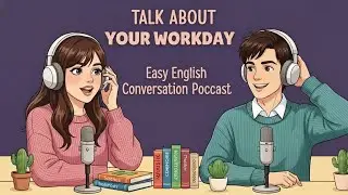 How To Talk About Your Workday Easy English Conversation Podcast A2 B1