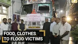 Siasat Relief truck flagged off for Bihar flood victims