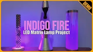 LED Matrix Lamp: Indigo Fire Effect