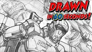 Drawing Mass Effect - Commander Shepard Art #shorts