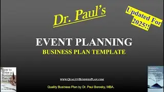 Dr. Paul&rsquo;s Event Planning Business Plan Template Updated for 2025