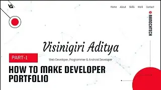 How to make Web Developer portfolio Website || Web Developer ||  using Html Css || Part - 1