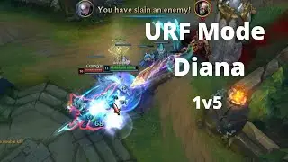 URF mode - Diana 1v5 #leagueoflegends #shorts #wildrift