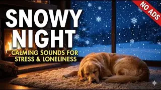 Snowy Night Relaxing Music for Dogs 🌨️ Calming Sounds for Stress & Loneliness | No Ads