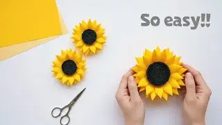 DIY Sunflower Paper Craft 🌻 | Handmade Flower Tutorial for Your Home!