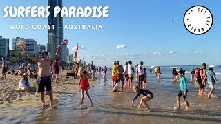 4K 🇦🇺SURFERS PARADISE  -  GOLD COAST, AUSTRALIA 🇦🇺 Beach Walk