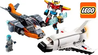 LEGO Creator Cyber Drone / Space Shuttle / Super Robot / ASMR