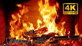 🔥 4K UHD Fireplace with Crackling Fire | Cozy & Relaxing Ambience