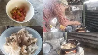 Grandma is cooking Local Mushroom 🍄 | Village style cooking