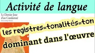 Le Dernier Jour d'un Condamné #les registres littéraires (tonalités/ton)#1bac| 2 bac| bac libre