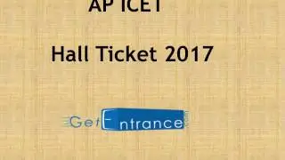 AP ICET 2017 Hall Ticket