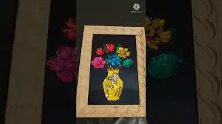 GLASS PAINTING #BEAUTIFUL FLOWER VAS FOR BEGINNERS #SHORT VIDEO #OHP SHEET PAINTING STEP BY STEP 🙂