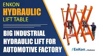 v1125 01 enkon big industrial hydraulic scissor lift table automotive factory 18000 lb high capacity