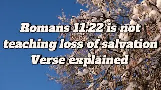 Romans 11:22 is not teaching loss of salvation Verse explained