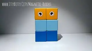 Magnetic Wooden Blocks to Build a Robot by Itty Bitty City