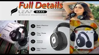 Leaf Bass Wireless Bluetooth Headphones with Hi-Fi Mic and 10 Hours Battery