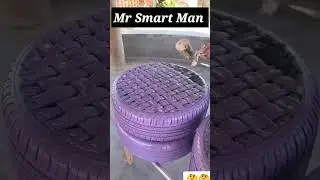 #Amazing Chair how to use #Wast Tyres into  chair #Mr SmartMan