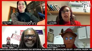 “HOMENAGEM AOS PROFESSORES/AS ” | Com: Ciça Carlini, Luci Guidio e Ricardo Pinto.
