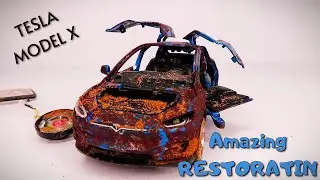 Amazing Restoration - Tesla Model X - Legendary Replacement Of Abandoned Car