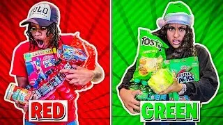 EATING ONLY ONE COLORED FOOD FOR 24 HOURS!