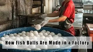How Fish Balls Are Made in a Factory , Stuffed & Classic Versions