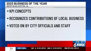 West Burlington reveals 2023 Business of the Year award