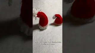 Mini Santa Hats 🎅 #christmas #crafts