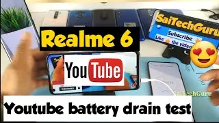 Realme 6 youtube battery drain test