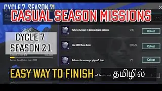 How to finish casual season all  missions in bgmi Tamil | Casual season missions| CRONY